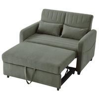 SCHLAFSOFA 2-Sitzer ausziehbar mit 3-stufiger Rückenlehne - Olivgrün, Kunststoff (114/82.5/77cm)