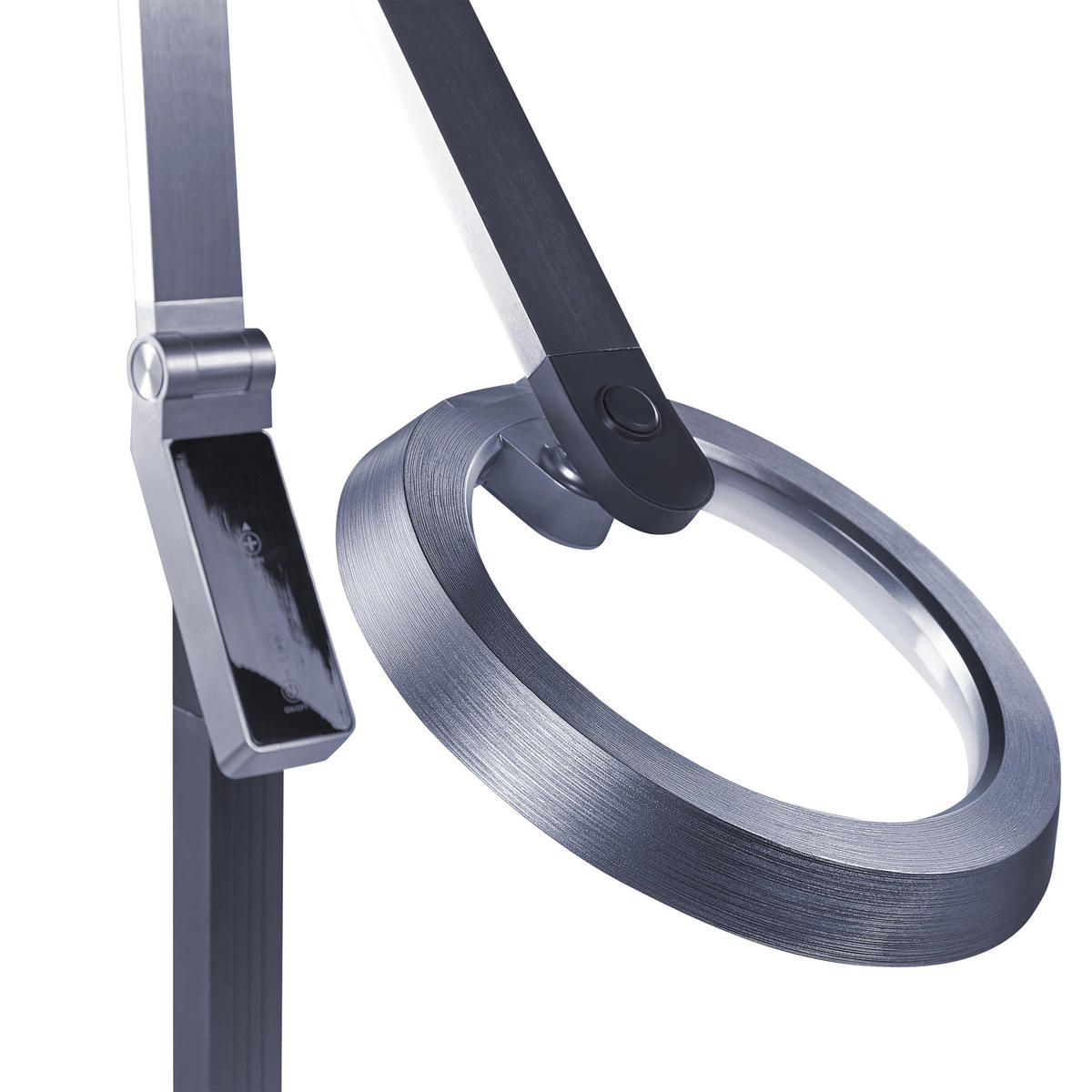 STEHLAMPE Carina 27/63/170 cm - Grau, Kunststoff (27/27/170cm) - Beliani