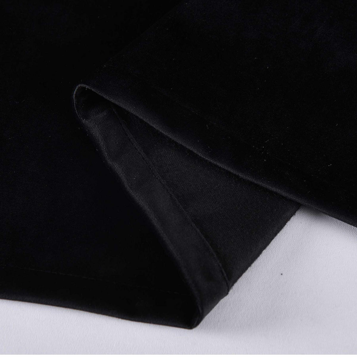VORHANG MILANO HxB 235x135 cm Schwarz - Schwarz, Textil (135/235cm) - Gardinenbox