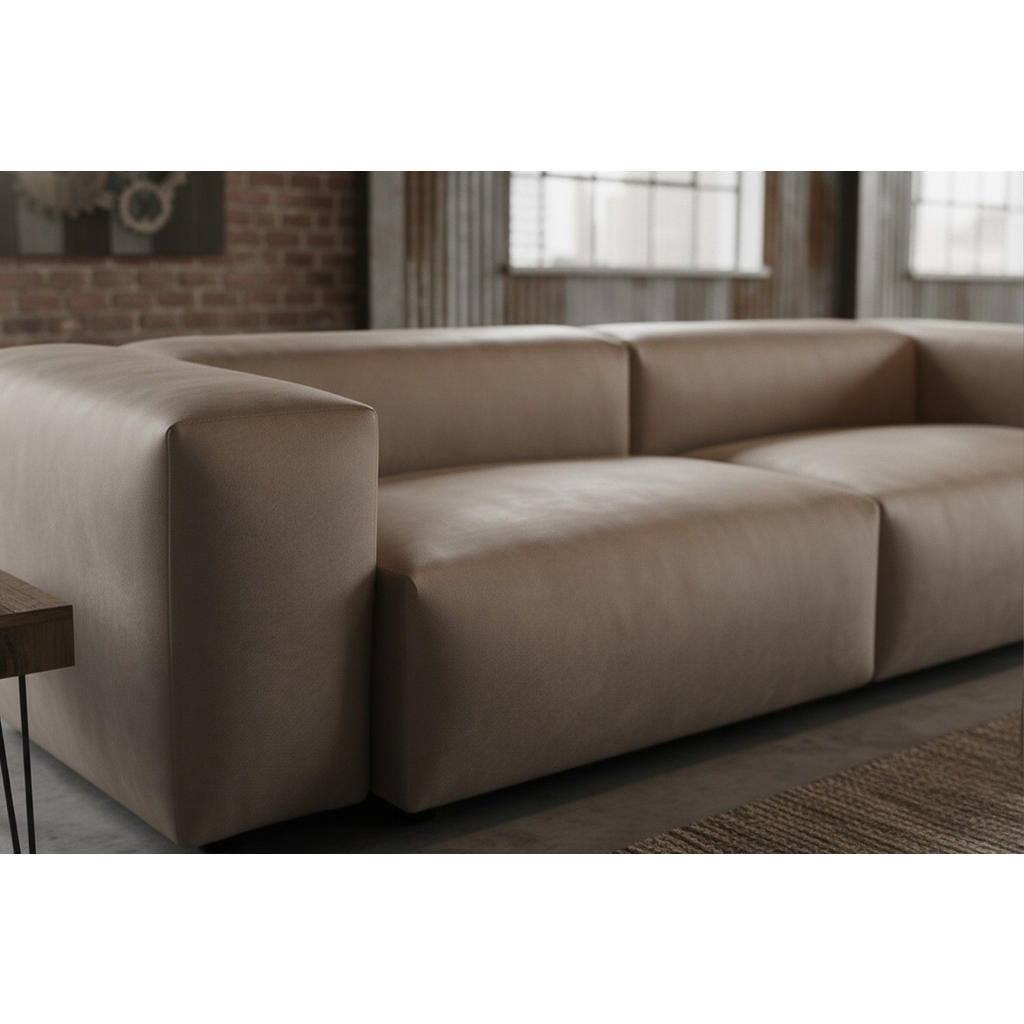 Thumbnail - Kawola Sofa, Anthrazit, Leder, 4-Sitzer, Füllung: Schaumstoff, 302x72x114 cm, Wohnzimmer, Sofas & Couches, Sitzgarniture...