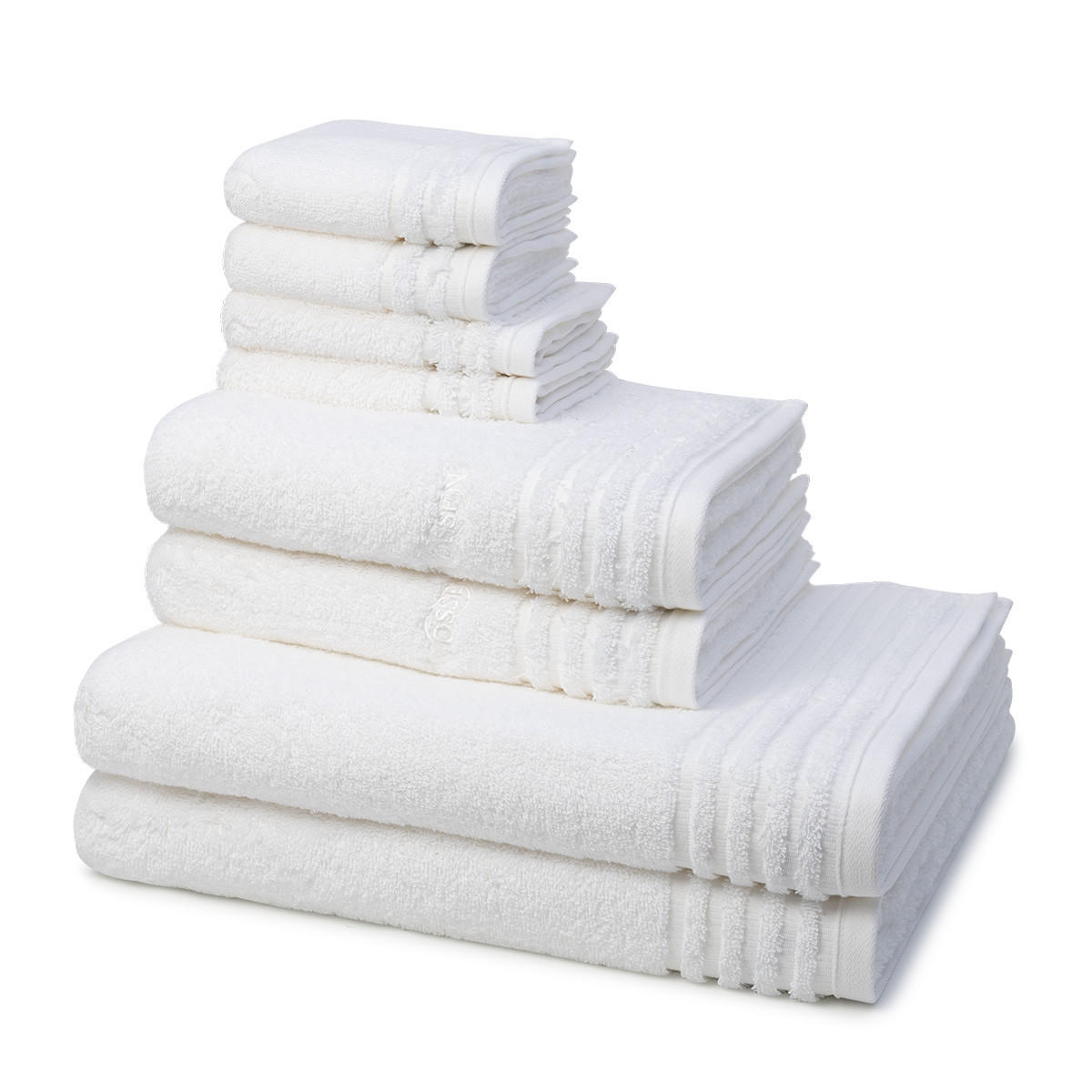 FROTTIERSET Vienna Style Supersoft 8-teilig - Weiß, Textil (50/100cm) - Vossen