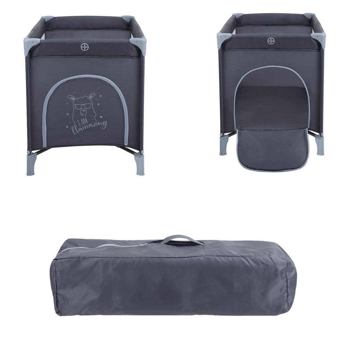 REISEBETT So Gifted jeans blau 2 Ebenen Matratze, Tragetasche, Öffnung - Blau, Kunststoff (65/125cm) - Kikka boo