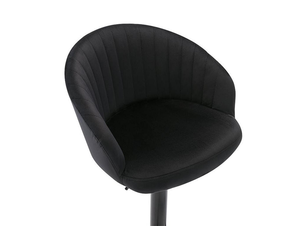 BARHOCKER 2er-Set - Samt & Metall - Schwarz - DORALIZ - Schwarz, Textil (52/105/54cm) - Vente-Unique