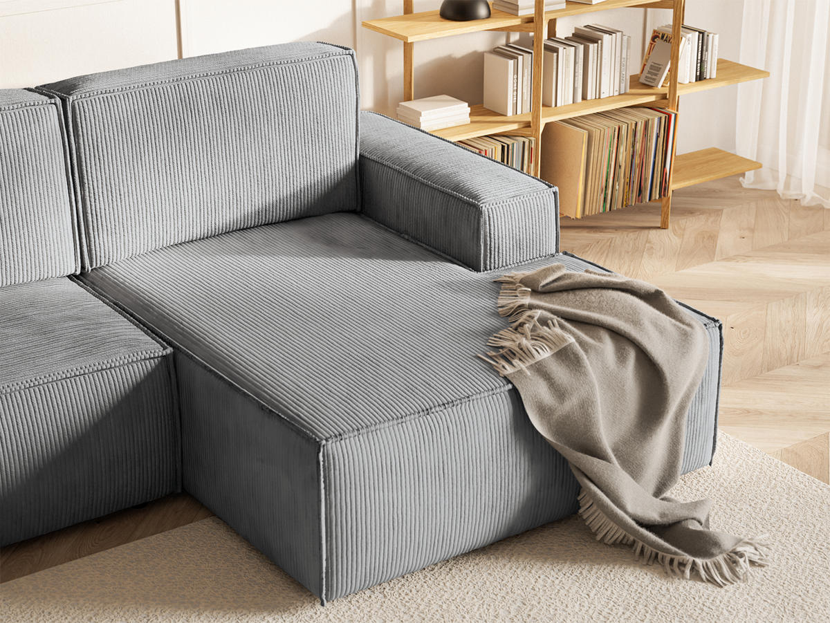 ECKSOFA Kokko mit Schlaffunktion, Grau - Grau, Textil (267/167cm) - Fedve