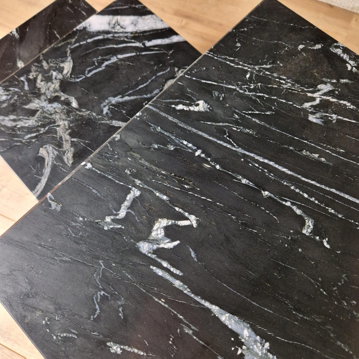 COUCHTISCH Gala Marmor 50 cm / 40 cm Schwarz - Schwarz, Stein (40/50/45cm)