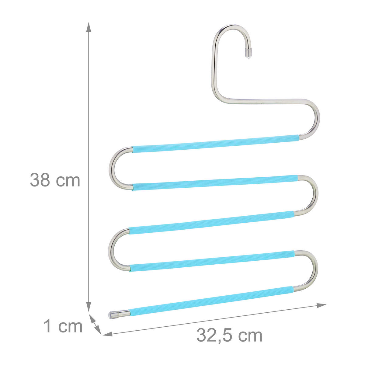 4XVEČNAMENSKI hlačnik - večbarvno, kovina/umetna masa (32.5/38/1cm) - Relaxdays