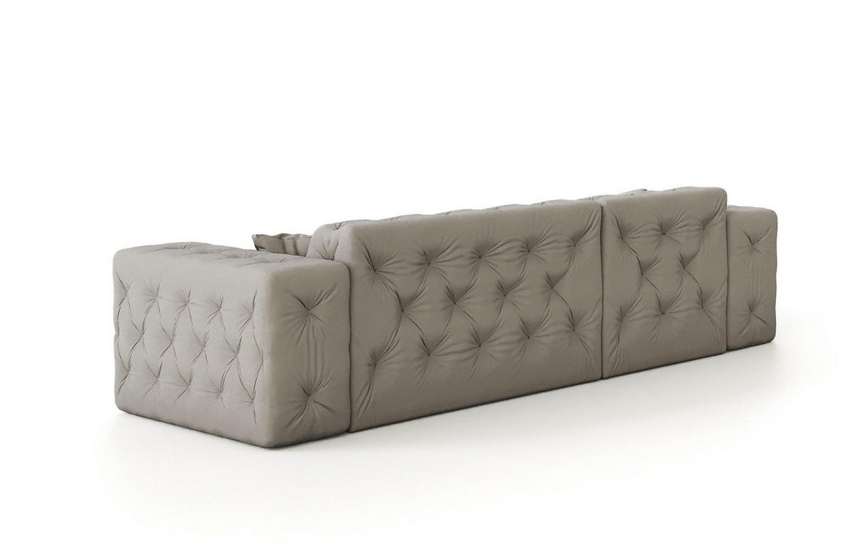 ECKSOFA Chantal - Creme, Holzwerkstoff/Textil (266/171cm) - Fun Möbel