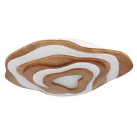 LED DECKENLEUCHTE Metall Holzoptik Braun - Braun, Holz (58/50/10cm) - Globo Lighting