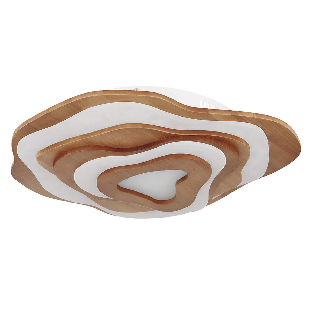 LED DECKENLEUCHTE Metall Holzoptik Braun - Braun, Holz (58/50/10cm) - Globo Lighting