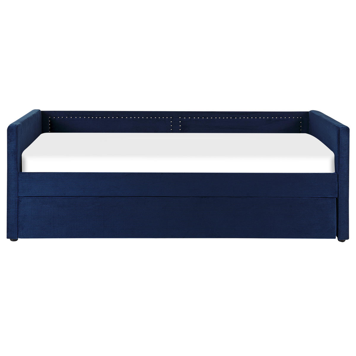 TAGESBETT 90/200cm Marineblau Mimizan - Blau, Naturmaterialien/Textil (90/200cm) - Beliani