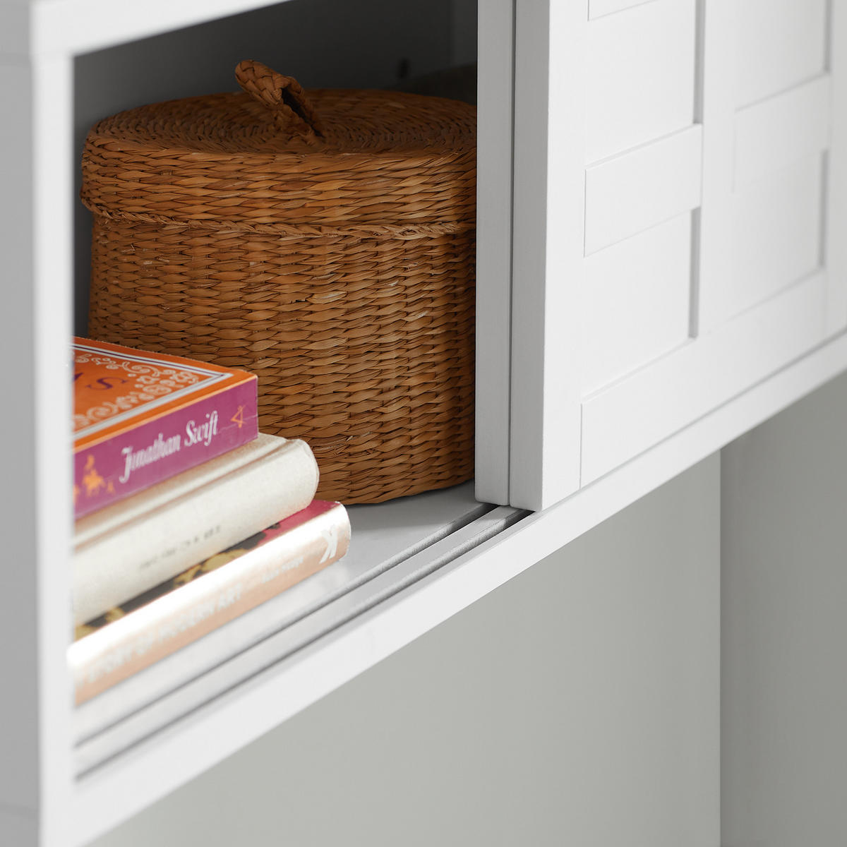 WANDGARDEROBE Weiß - Weiß, Holzwerkstoff (75/23/20cm) - SoBuy