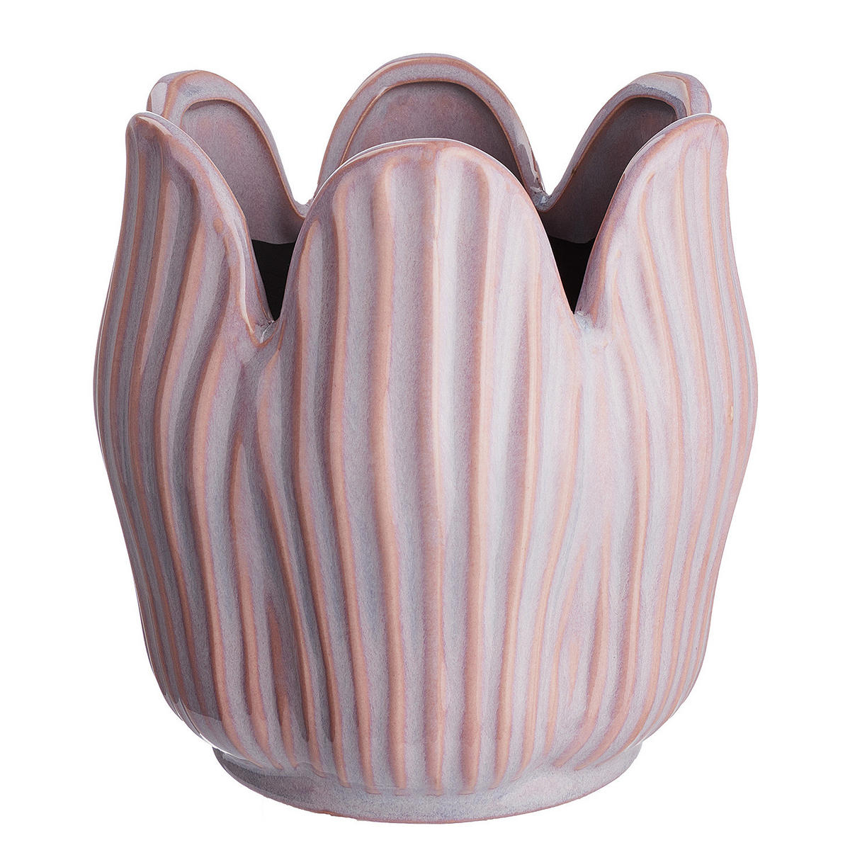 BLUMENÜBERTOPF Tulip - Violett, Keramik (16cm) - Butlers