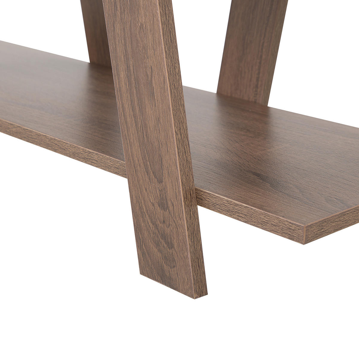 BÜCHERREGAL 5 Fächer Escalante - Dunkelbraun, Holzwerkstoff (100/116/33cm) - Beliani