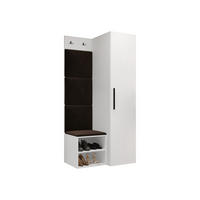 GARDEROBEN-SET Medi III - Schwarz/Braun, Holzwerkstoff/Kunststoff (40/191/50cm) - MIRJAN24