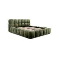 POLSTERBETT Aurelia Komplettset - Grün, Holzwerkstoff/Textil (160/200cm) - Fun Möbel