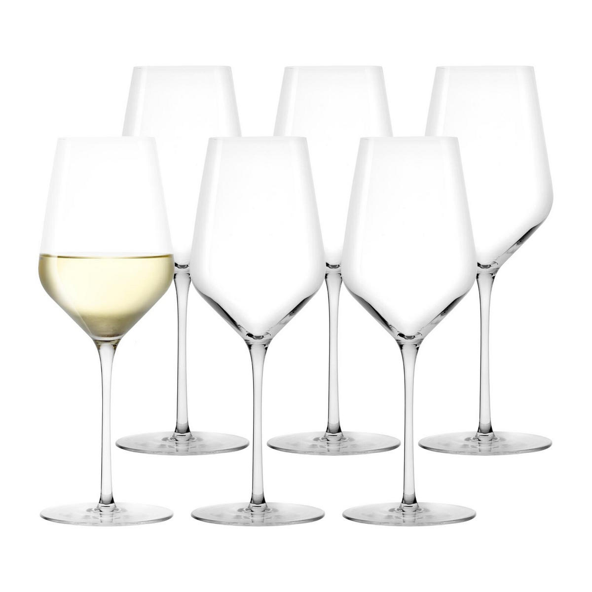 WEISSWEINGLÄSER Starlight transparent 410 ml 6er Set - Transparent, Glas (0.41L) - Stölzle Lausitz