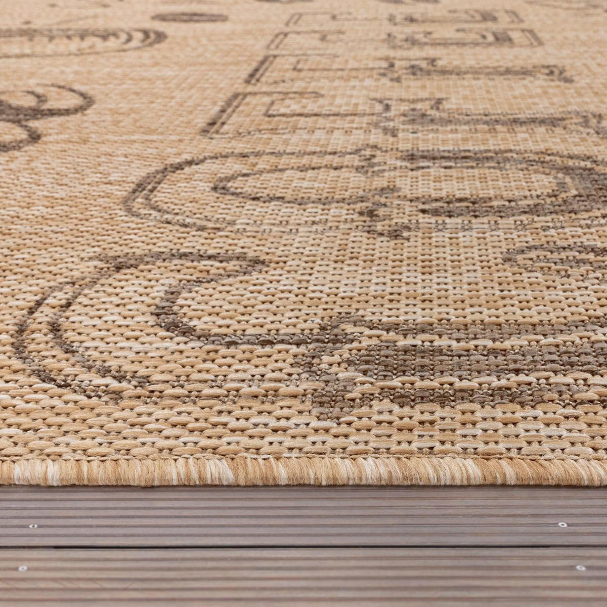 OUTDOORTEPPICH 80/150 KITCHEN 382 - Beige, Kunststoff (80/150cm) - Paco Home