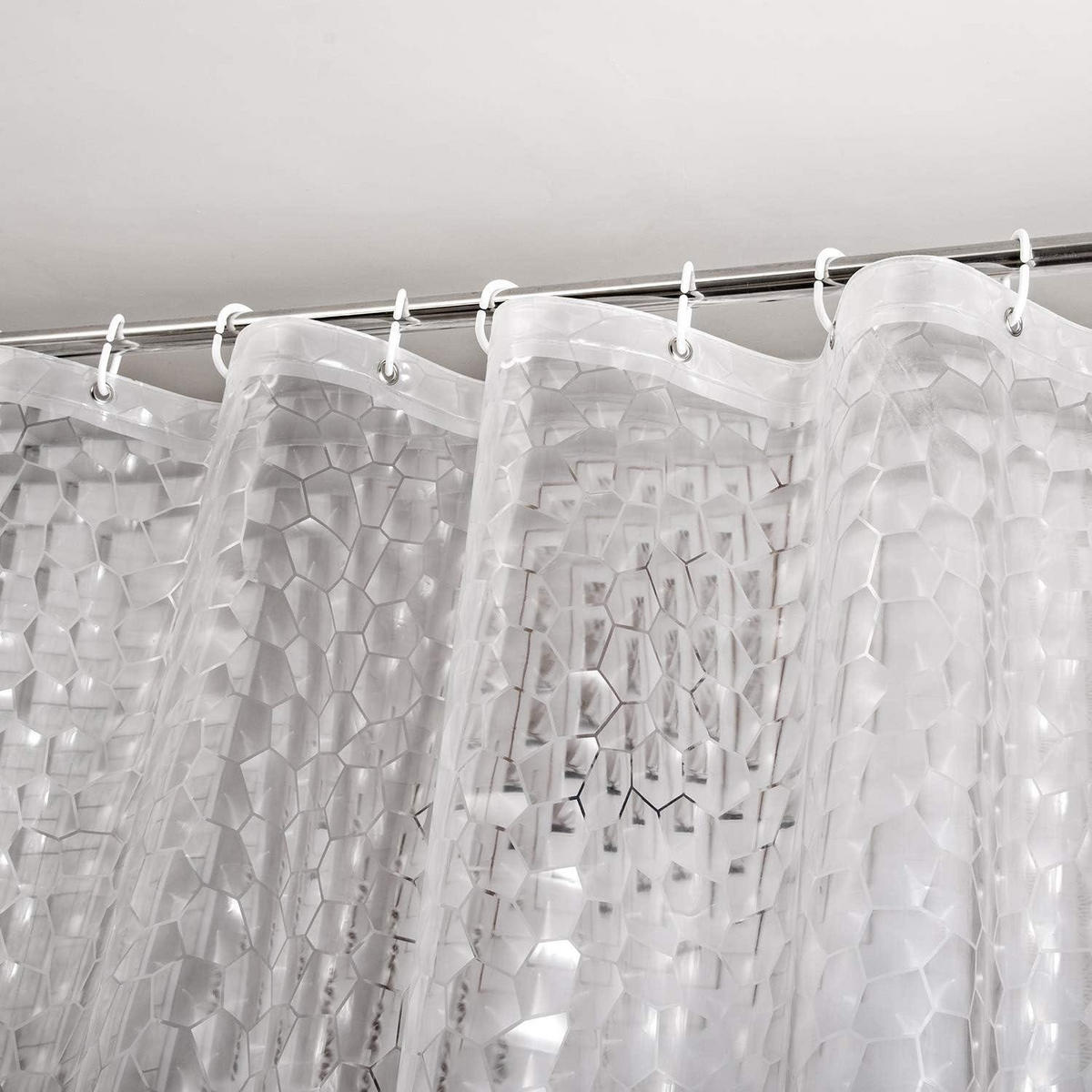 DUSCHVORHANG Anti-Schimmel 120 x 180 cm Transparent - Transparent, Kunststoff (120/180cm)