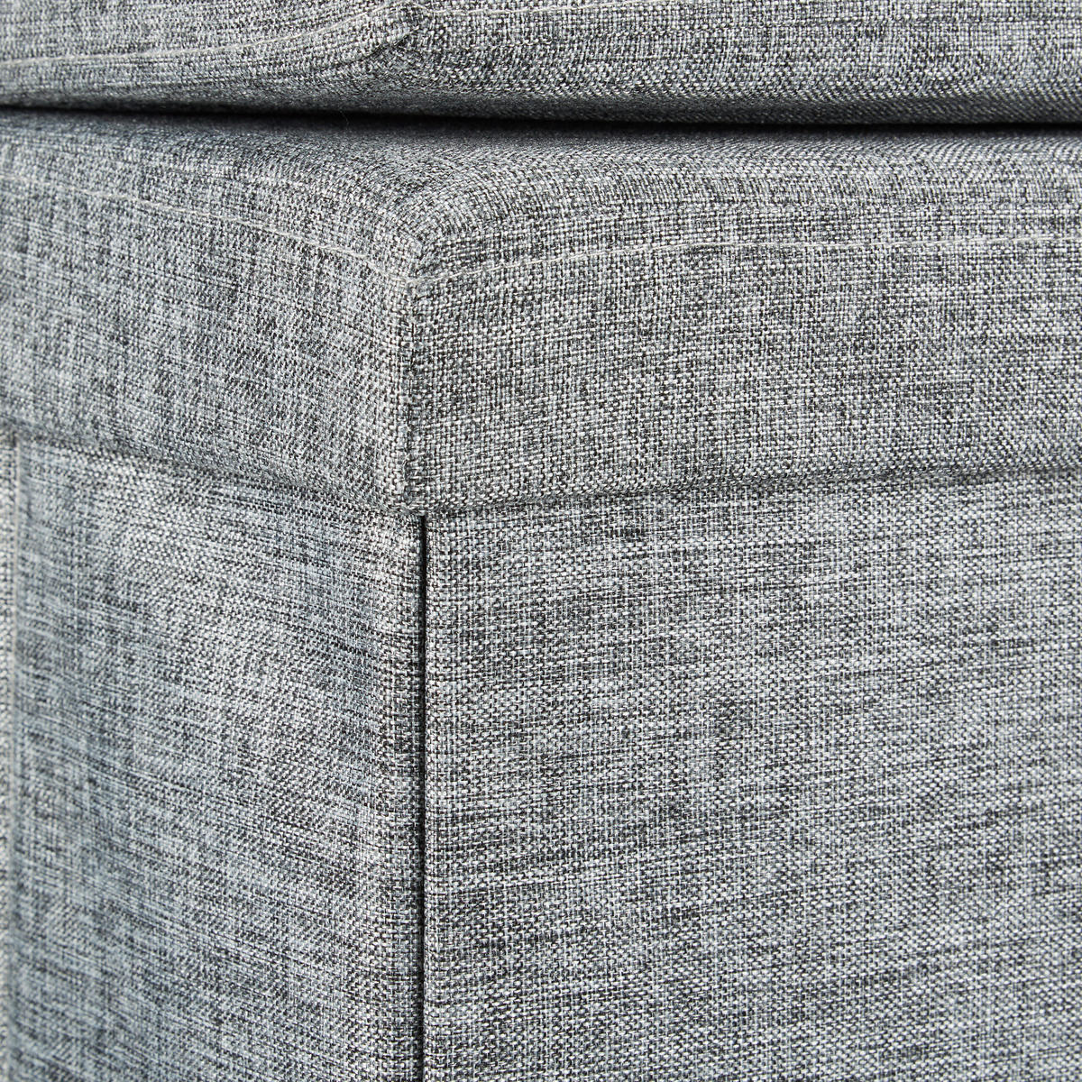 FALTBARER Sitzhocker - Grau, Holzwerkstoff/Textil (76/73/38cm) - Relaxdays