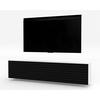 LOWBOARD ZIVOLLI 160 Weiß, Schwarze Lamellen 160/34/40 cm – TV-Hängeschrank mit Lamellenfront - Schwarz/Weiß, Holzwerkstoff/Kunststoff (160/34/40cm) - AX Living