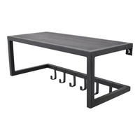 KLEIDERABLAGE Woody Schwarz - Schwarz, Metall (70/22/30cm) - LOFT42