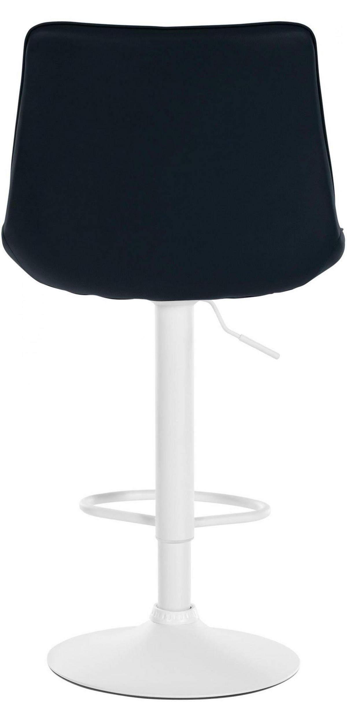 BARHOCKER 2er Set Lederlook schwarz - Schwarz, Textil/Metall (49.5/91/50cm) - CLP