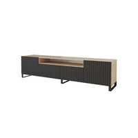 LOWBOARD KITO-S 200x53x41 cm - Artisan / Schwarz - Schwarz/Eiche Artisan, Holzwerkstoff (200/53/41cm) - ALTDECOR