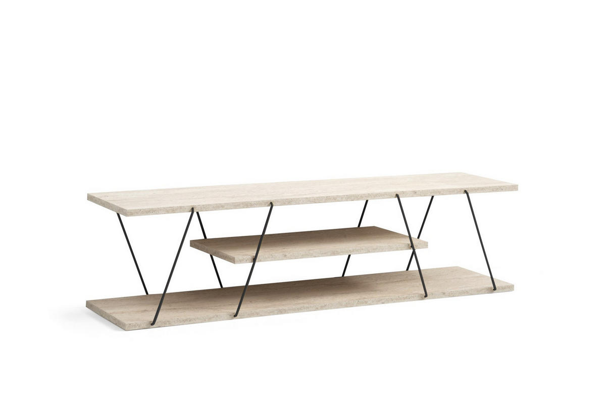 TV-MÖBEL canaz beige - Beige, Holz (30/33/120cm) - Habitat Garten