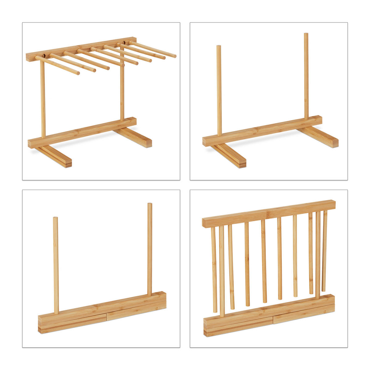 NUDELTROCKNER - Hellbraun, Holz (26.5cm) - Relaxdays