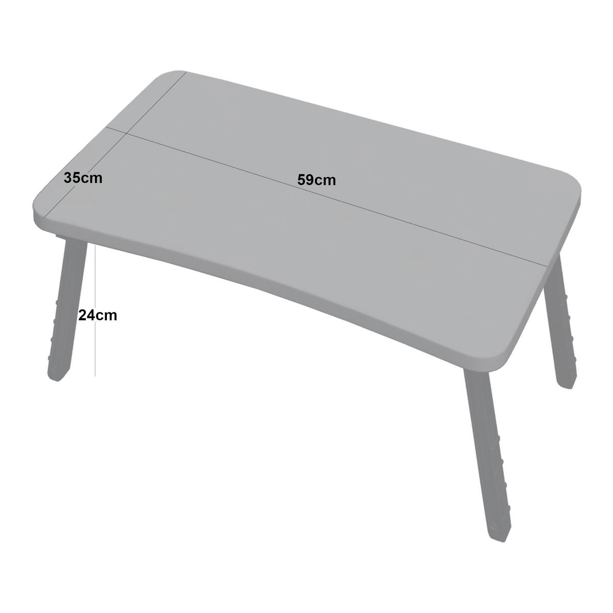 LAPTOPTISCH Holbæk - Grau, Holzwerkstoff/Kunststoff (35/59/24cm) - [en.casa]