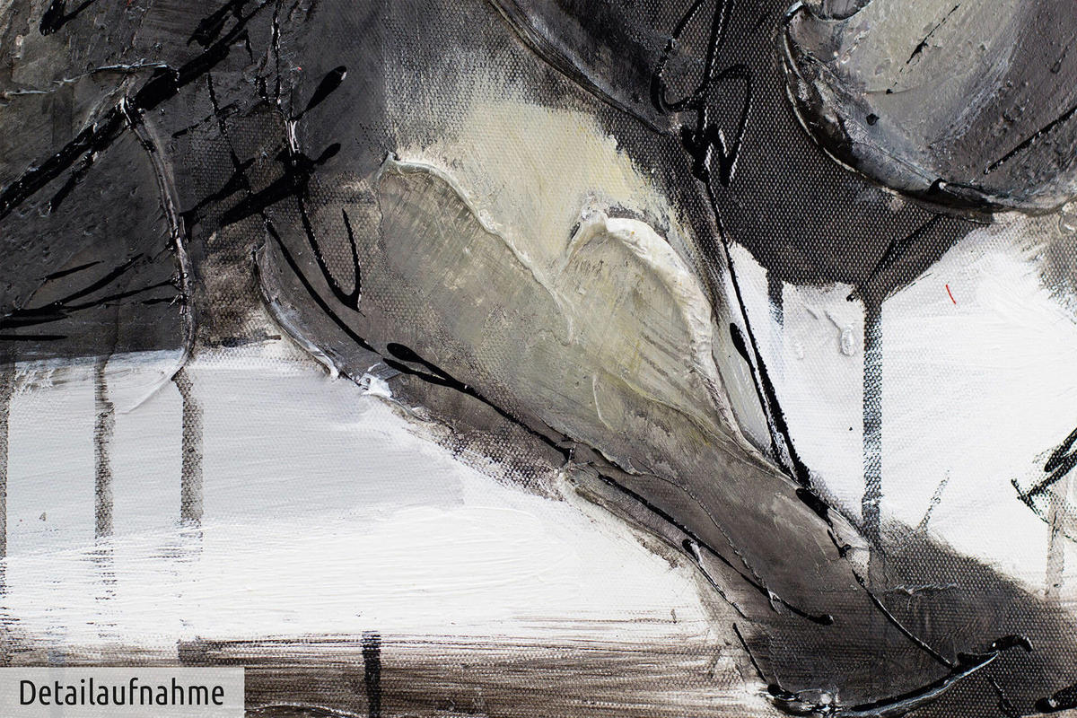 ACRYLBILD HANDGEMALT 120/80 cm - Grau, Holz/Textil (120/80cm) - KUNSTLOFT