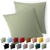 KISSENBEZUG Ellen 80/80 cm, 2er-Set, Olivgrün - Olivgrün, Textil (80/80cm) - Blumtal