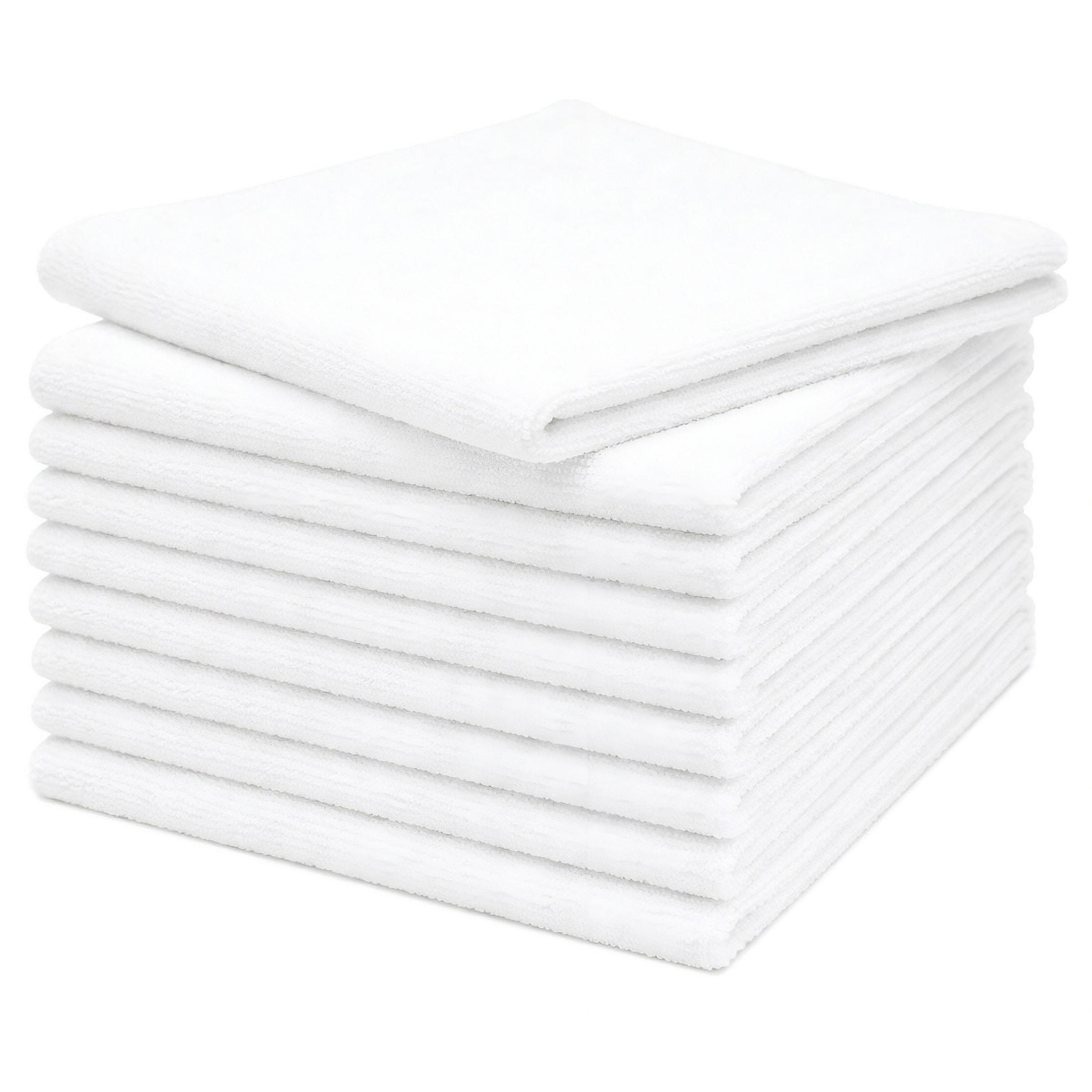 REINIGUNGSTÜCHER, 10er-Set, 40x40 cm, 80% Polyester, 20% Polyamid, Weiß - Weiß, Textil (40/40cm) - Zollner