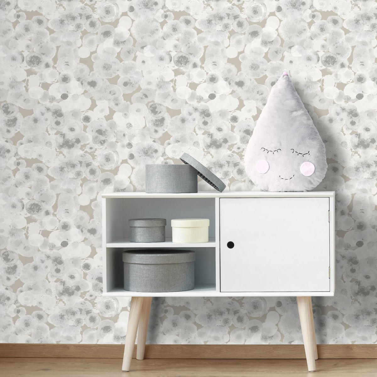 TAPETE grafisches Motiv - Grau, Papier (53/1000cm) - Sanders & Sanders