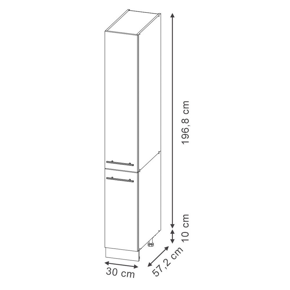 SPODNÍ SKŘÍŇKA KUCHYŇSKÉ LINKY Fame-Line Anthrazit-Gold Landhaus - antracitová, kompozitní dřevo (30/206.8/58cm) - Vicco