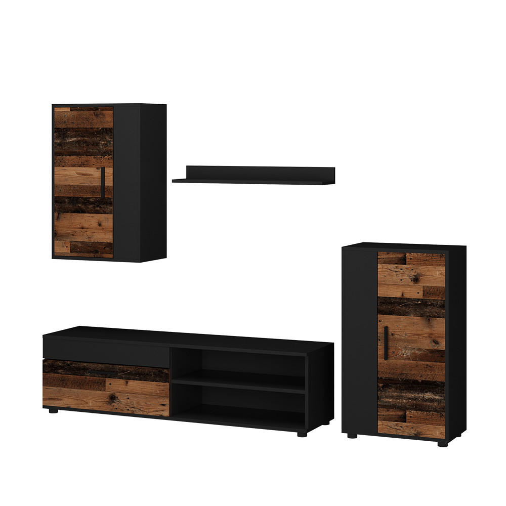 Wildeiche/Anthrazit, Holzwerkstoff (140/38.7/35.2cm) - Vicco