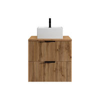 EINZELWASCHTISCH - 60 cm x 46 cm - Holz, Platte - Schwarz, Naturfarben Hell - MADELA - Schwarz/Naturfarben, Holz (60/57/46cm) - Vente-Unique
