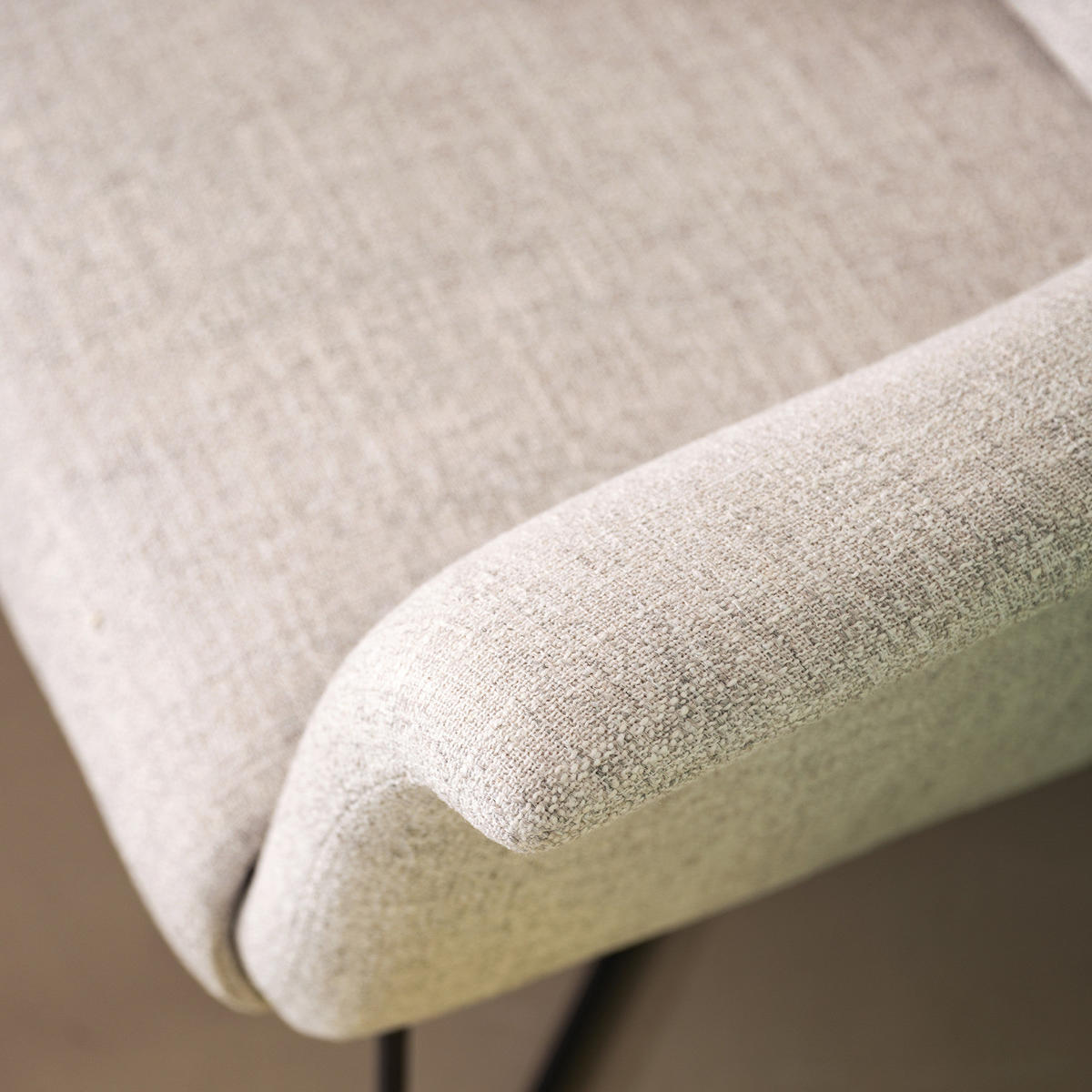 SESSEL - Hellgrau/Schwarz, Textil/Metall (82/88/84cm) - home24