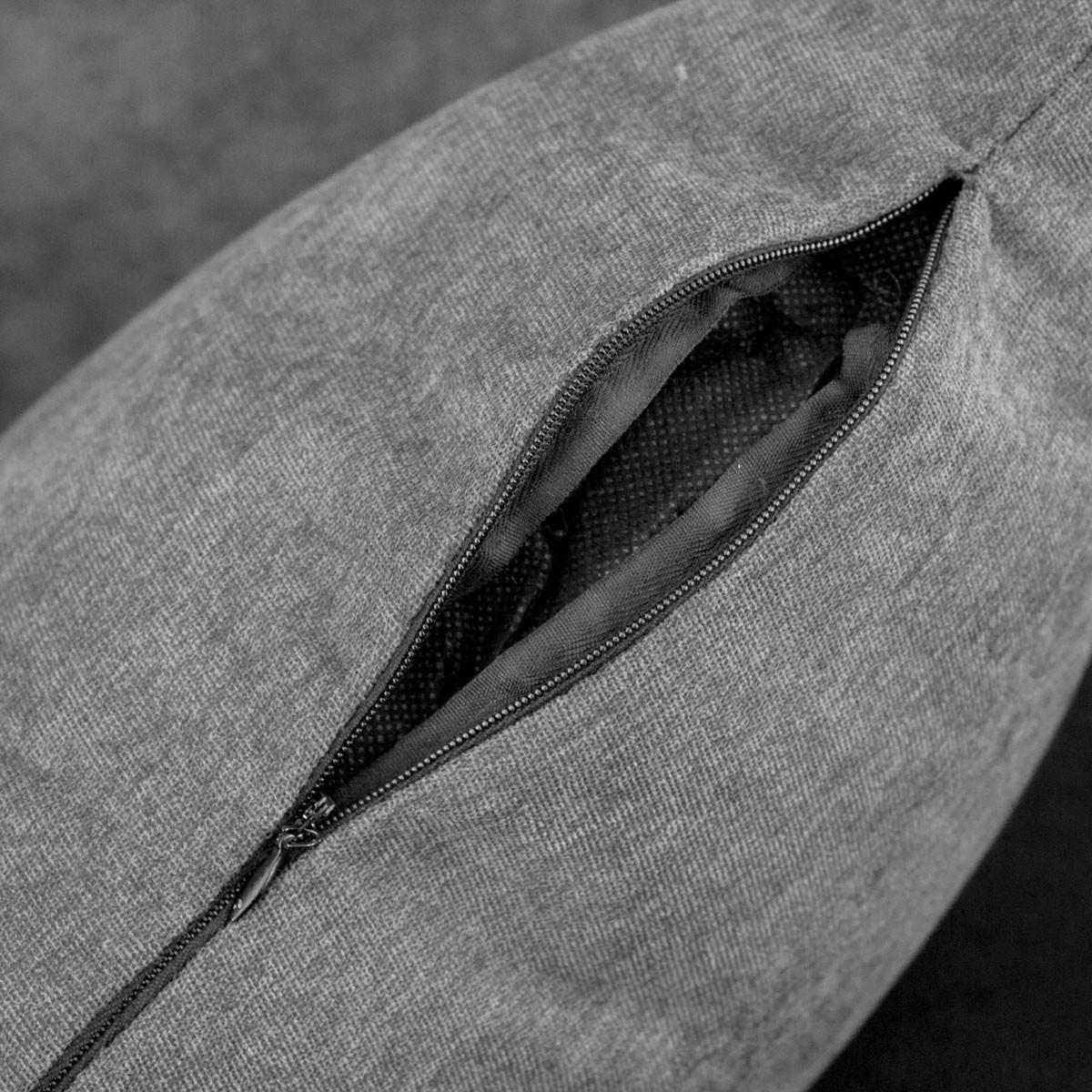 LOUNGESESSEL JOSIE Stoffbezug Grau - Schwarz/Grau, Textil (68/82/64cm) - SVITA