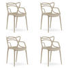 ESSZIMMERSTUHL 4-er Set KATO beiger Sitz - Beige, Kunststoff (54/82.5/55cm) - Valora