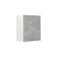 HÄNGESCHRANK R-Line, Beton/Weiß, 50 cm - Weiß/Grau, Holzwerkstoff (50/60/31cm) - Vicco