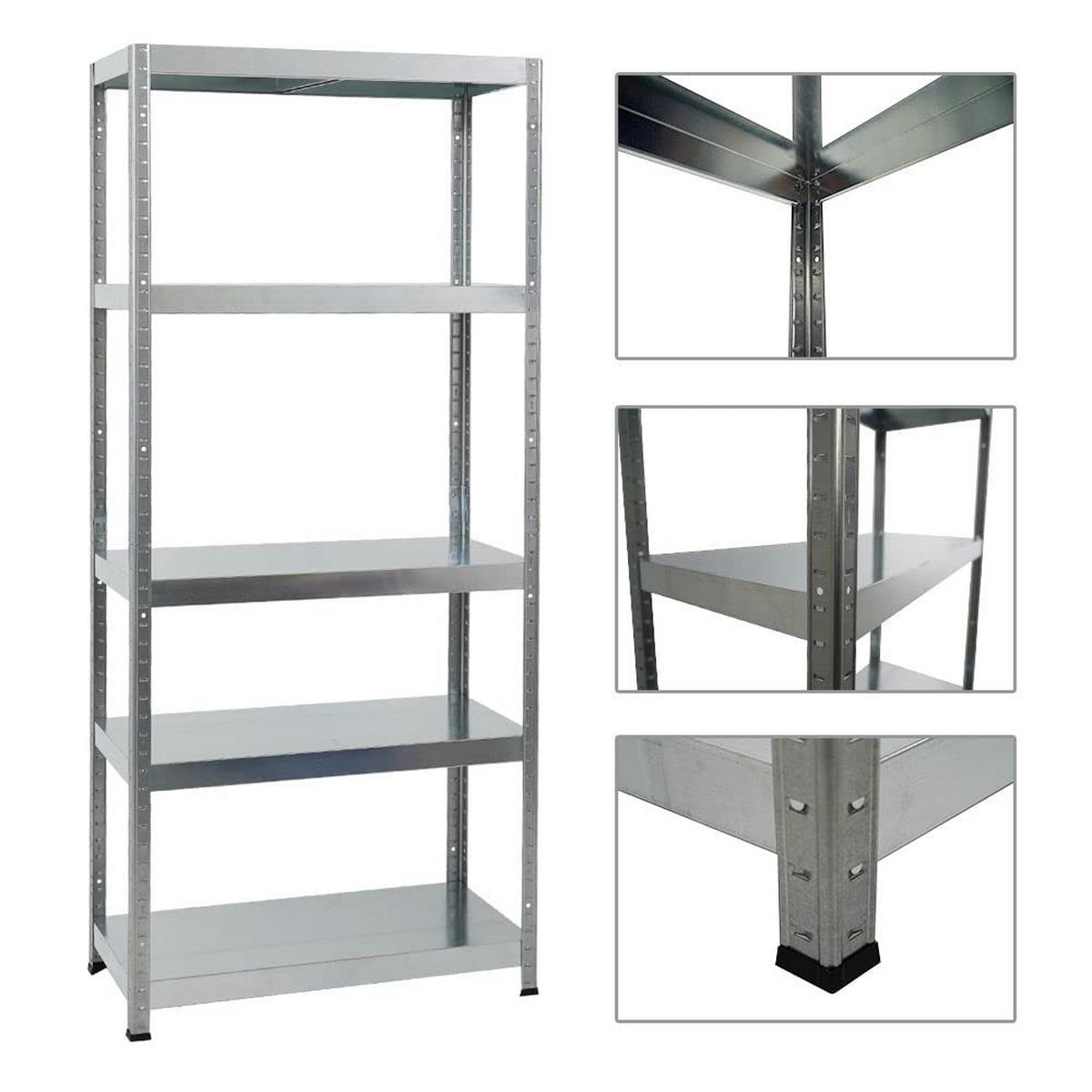 SCHWERLASTREGAL Steel Eagle 180x80x40 cm Fachlast 130 kg Verzinkt - Silberfarben, Metall (80/180/40cm) - PROREGAL