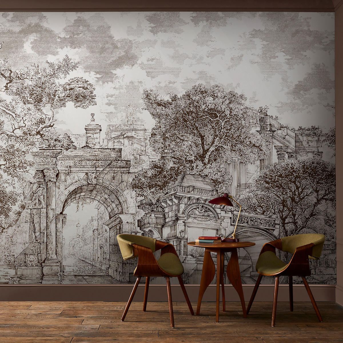 FOTOTAPETE Rivington Folly - Braun, Papier/Kunststoff (250/400cm) - Graham & Brown