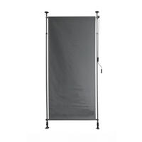 SENKRECHTMARKISE Turi 120x300cm Ohne Bohren Höhenverstellbar Dunkelgrau - Dunkelgrau, Kunststoff (120/316/8cm) - DELUKE