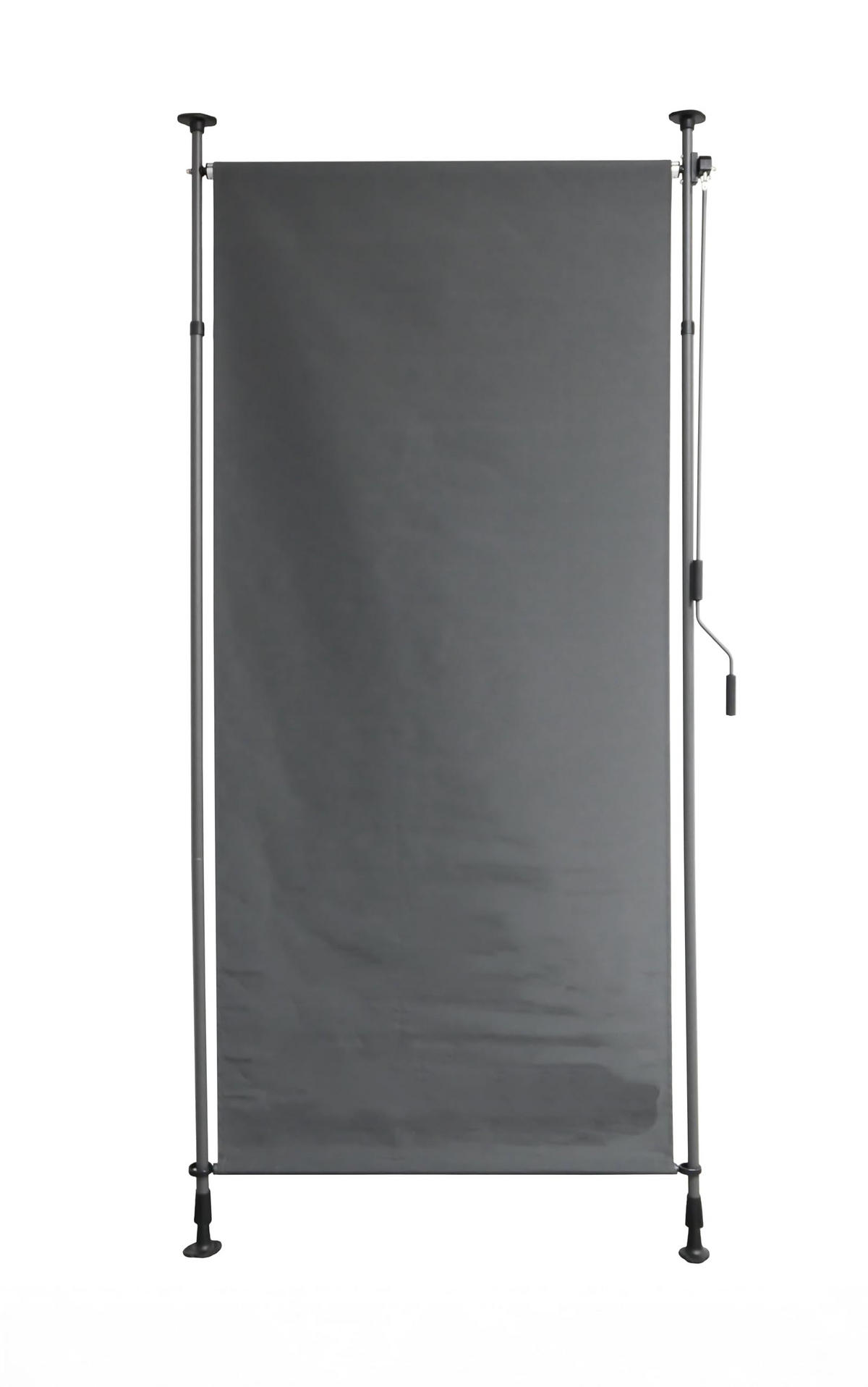 SENKRECHTMARKISE Turi 120x300cm Ohne Bohren Höhenverstellbar Dunkelgrau - Dunkelgrau, Kunststoff (120/316/8cm) - DELUKE