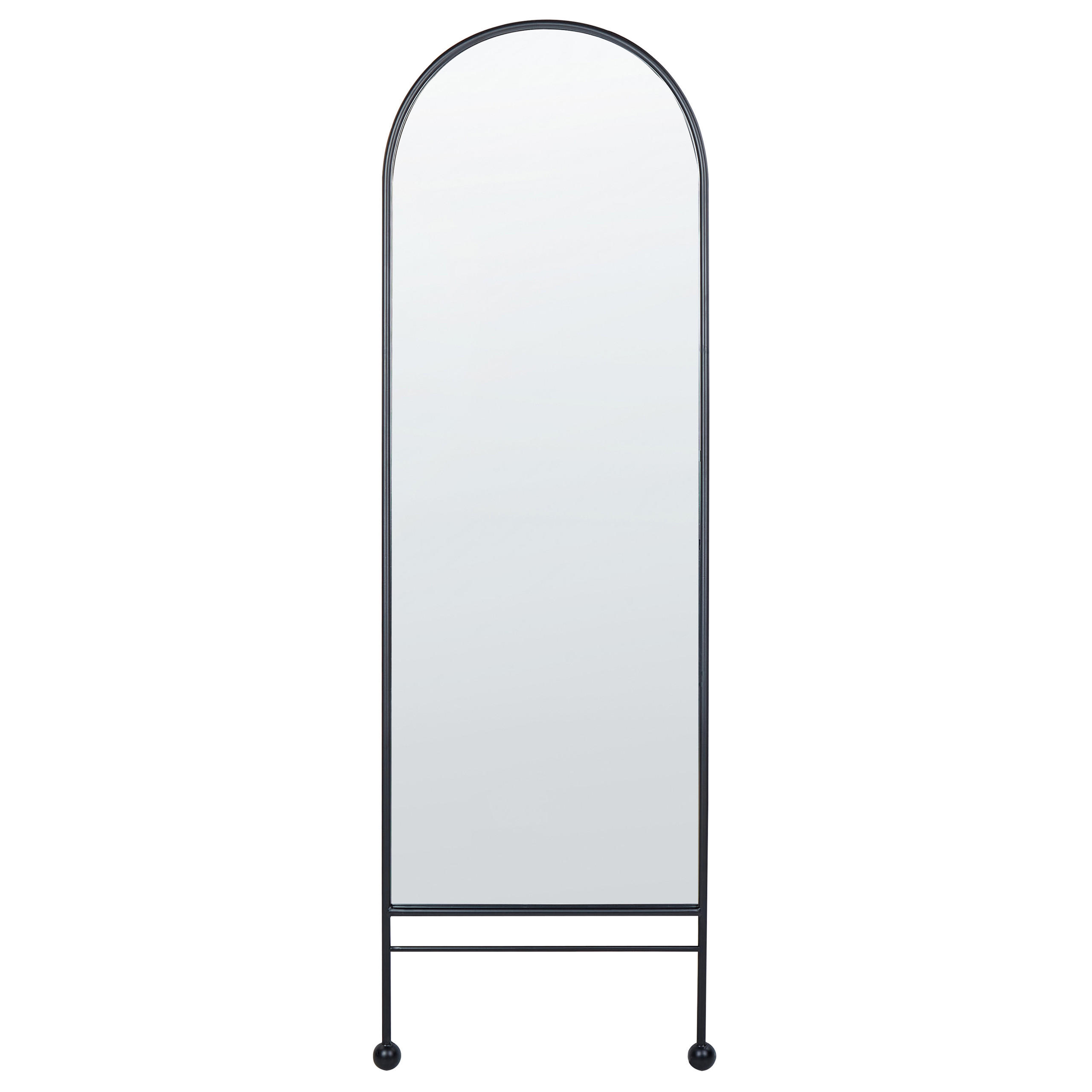 WANDSPIEGEL Metall schwarz 45/145 cm Jarnages - Schwarz, Metall (45/145/3cm) - Beliani