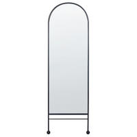 WANDSPIEGEL Metall schwarz 45/145 cm Jarnages - Schwarz, Metall (45/145/3cm) - Beliani