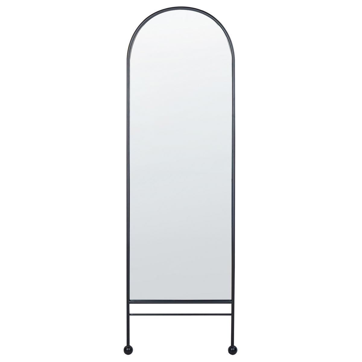 WANDSPIEGEL Metall schwarz 45/145 cm Jarnages - Schwarz, Metall (45/145/3cm) - Beliani