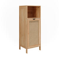 BADSCHRANK Liora Bambus 36 x 98 cm - Grün, Holzwerkstoff (36/98/33cm) - Vicco