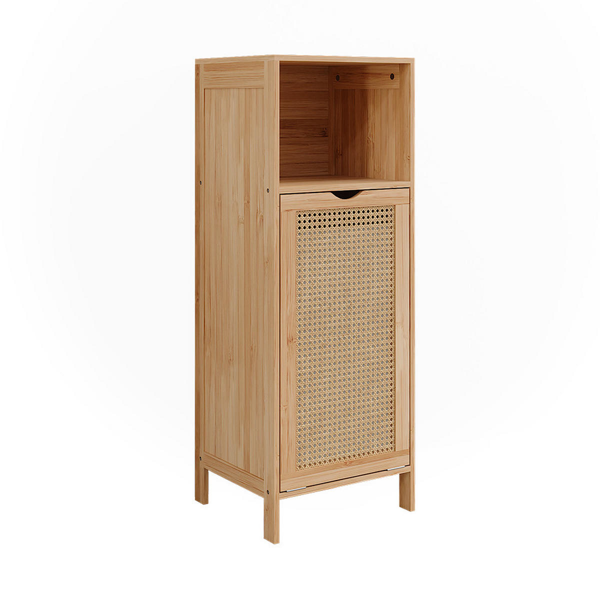BADSCHRANK Liora Bambus 36 x 98 cm - Grün, Holzwerkstoff (36/98/33cm) - Vicco